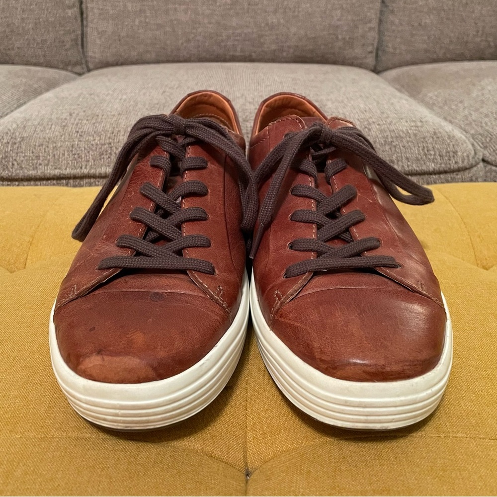 ECCO Soft 7 Shoes Mens Brown Leather Size 7-7.5 S0079.10